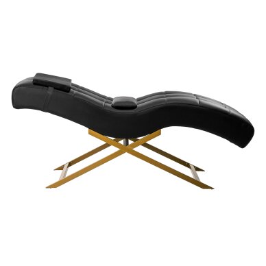 Wimpernverlängerungs-Kosmetikstuhl Sillon Alba, schwarz und gold 2