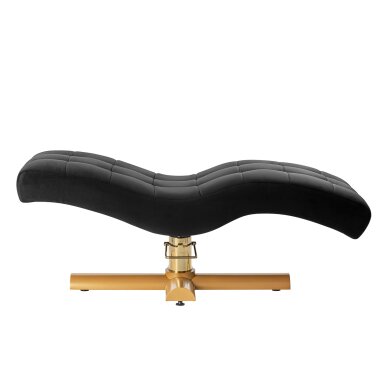 Skropstu pieaudzēšanas kosmetoloģijas krēsls Sillon Corona, melns un zeltains 3