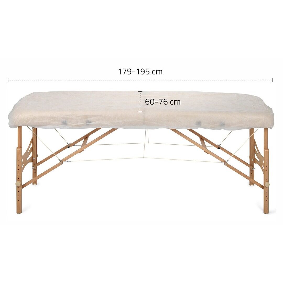 Vienkartiniai masažo stalo užvalkalai su guma, 10 vnt. 5