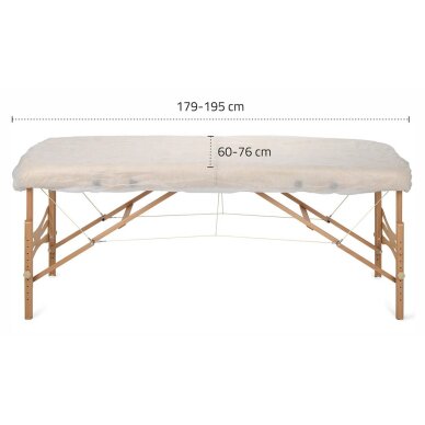 Vienkartiniai masažo stalo užvalkalai su guma, 10 vnt. 5