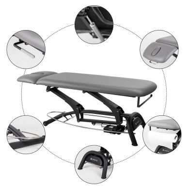 Stół do masażu stacjonarny Agila 2 Touch Core Gray 8
