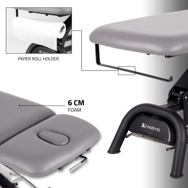 Stół do masażu stacjonarny Agila 2 Touch Core Gray 3