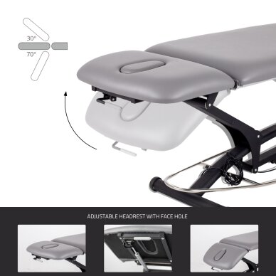 Stół do masażu stacjonarny Agila 2 Touch Core Gray 2