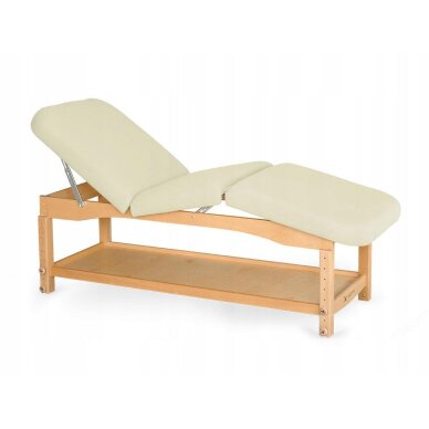 Paikallaan oleva hierontapöytä Nova Komfort Light Wood Ivory