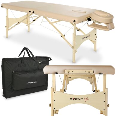 Folding massage table AvenoLife eSpirit 2 Moco Beige 70 (Standard Line) Folding massage table AvenoLife eSpirit 2 Moco Beige 70 (Standard Line)