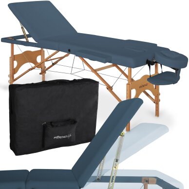 Sulankstomas masažo stalas AvenoLife Eden 3 Agate Blue (Standard Line) Sulankstomas masažo stalas AvenoLife Eden 3 Agate Blue (Standard Line)