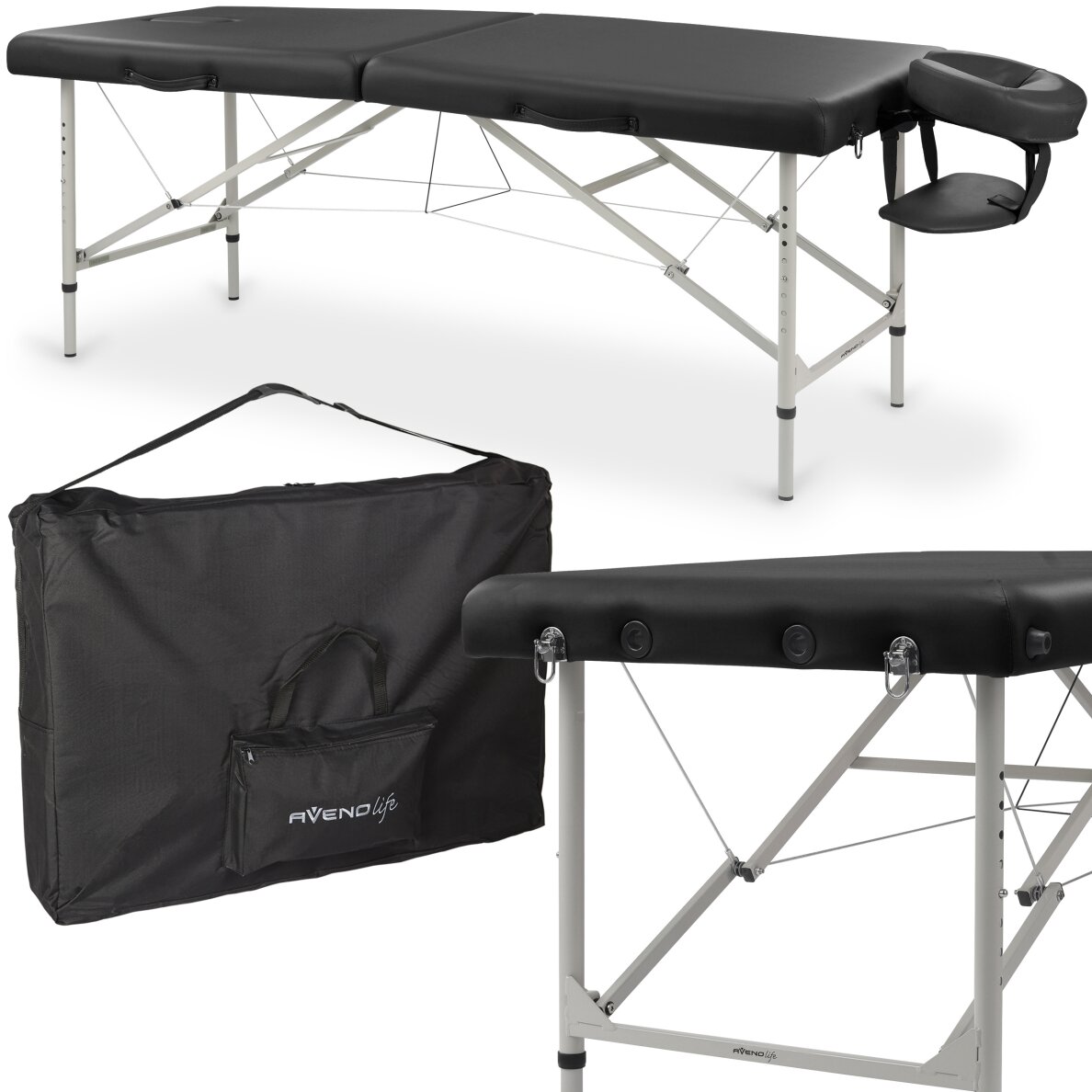 Klappbare Massageliege AvenoLife Verona 2 Black (Standard Line) Klappbare Massageliege AvenoLife Verona 2 Black (Standard Line)