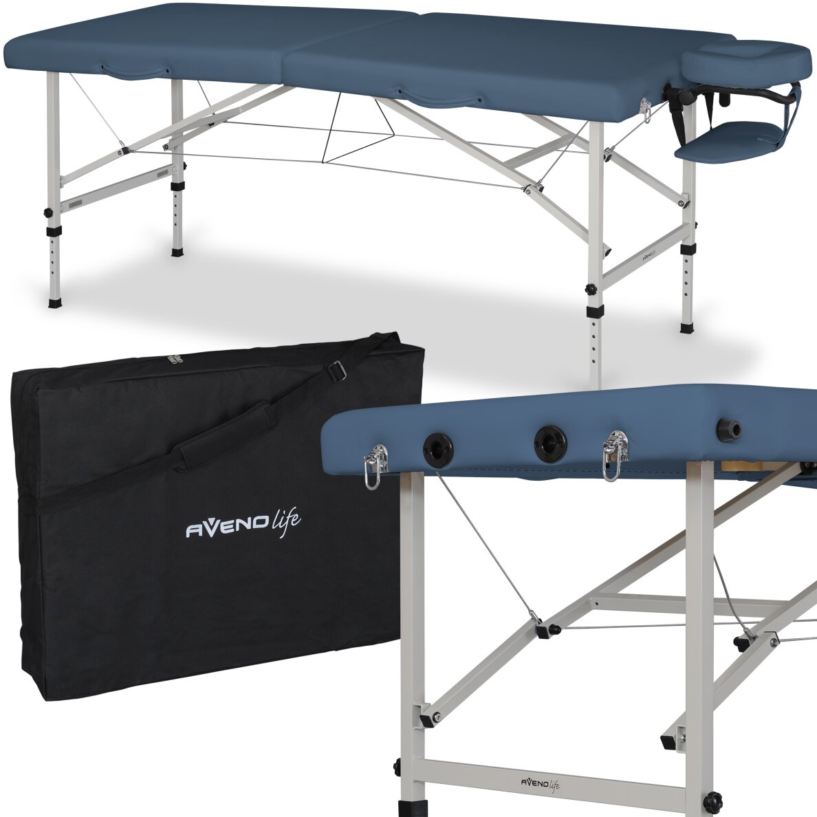 Klappbare Massageliege AvenoLife Torina 2 Agate Blue (Standard Line)
