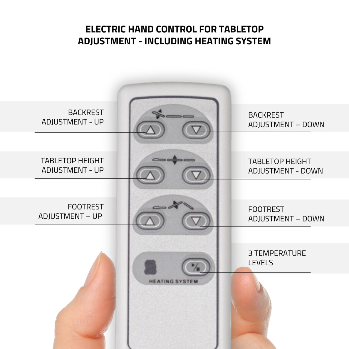 Stationäre Massageliege Libra 4 HEAT Skin Beige 9 Stationäre Massageliege Libra 4 HEAT Skin Beige 9
