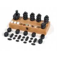 Volcanic basalt stone set for massage (64 stones)