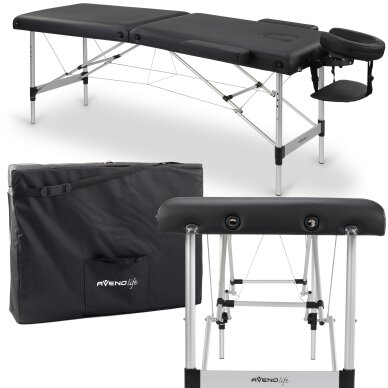 Saliekamais masāžas galds AvenoLife Nadia 2 Black (Economy Line)