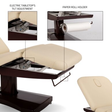 Comfort kiinteä hierontapöytä Libra 4 HEAT Skin Beige 6