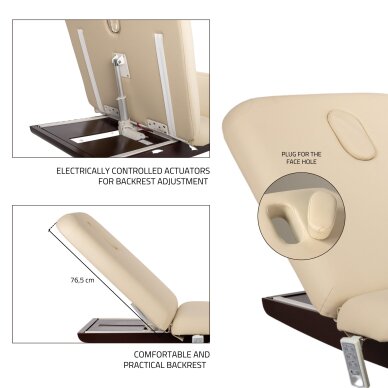 Стационарный массажный стол Libra 4 HEAT Skin Beige 5