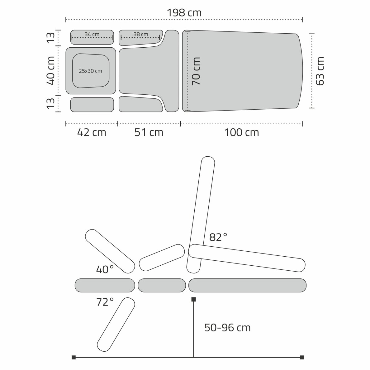 Стационарный массажный стол Evero X7 ERGO Touch Core Gray 25 Стационарный массажный стол Evero X7 ERGO Touch Core Gray 25