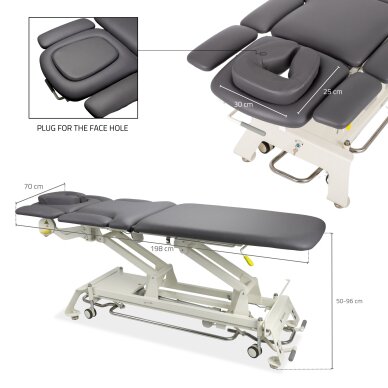 Comfort kiinteä hierontapöytäEvero X7 ERGO Touch Core Gray 6