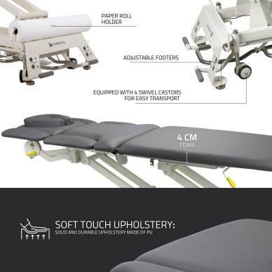 Stół do masażu stacjonarny Evero X7 ERGO Touch Core Gray 11