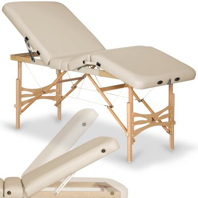 Wooden massage table Xena Light Wood Beige