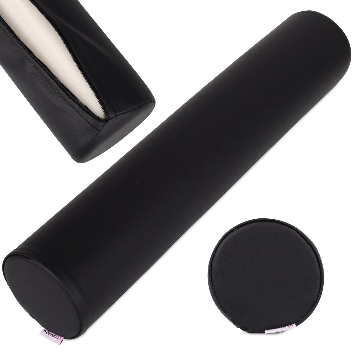 Apvalus masažo volelis 12x60 cm Comfy Base K515, juodas