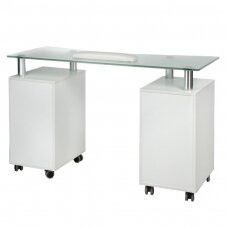 Kosmetiktisch MANICURE DESK ESTHETIC GLASS WHITE