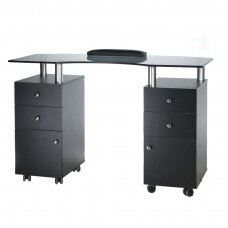 Kosmetiktisch MANICURE DESK PRO GLASS BLACK