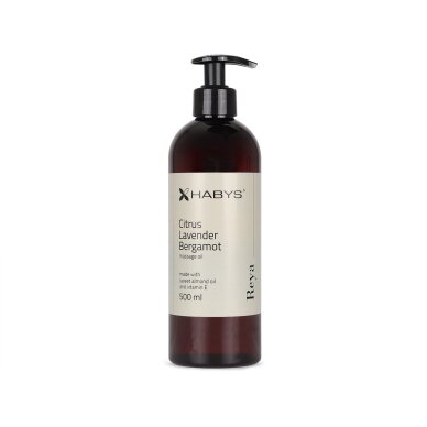 Massageöl mit Zitrusfrüchten, Lavendel und Bergamotte, 500 ml