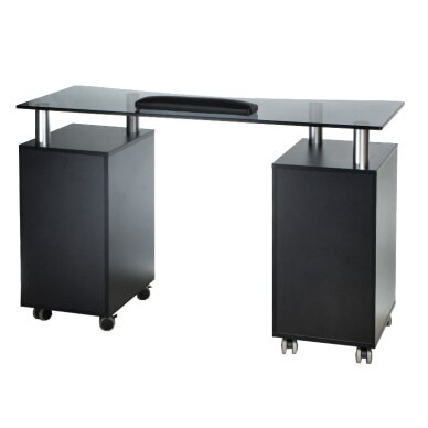 Cosmetics desk MANICURE DESK ESTHETIC GLASS BLACK 1 Cosmetics desk MANICURE DESK ESTHETIC GLASS BLACK 1