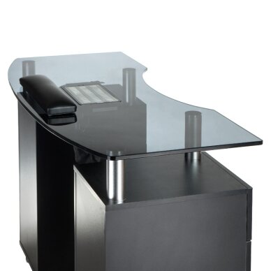 Manikürtisch mit Staubabsaugung MANICURE DESK PRACTIC GLASS BLACK 5
