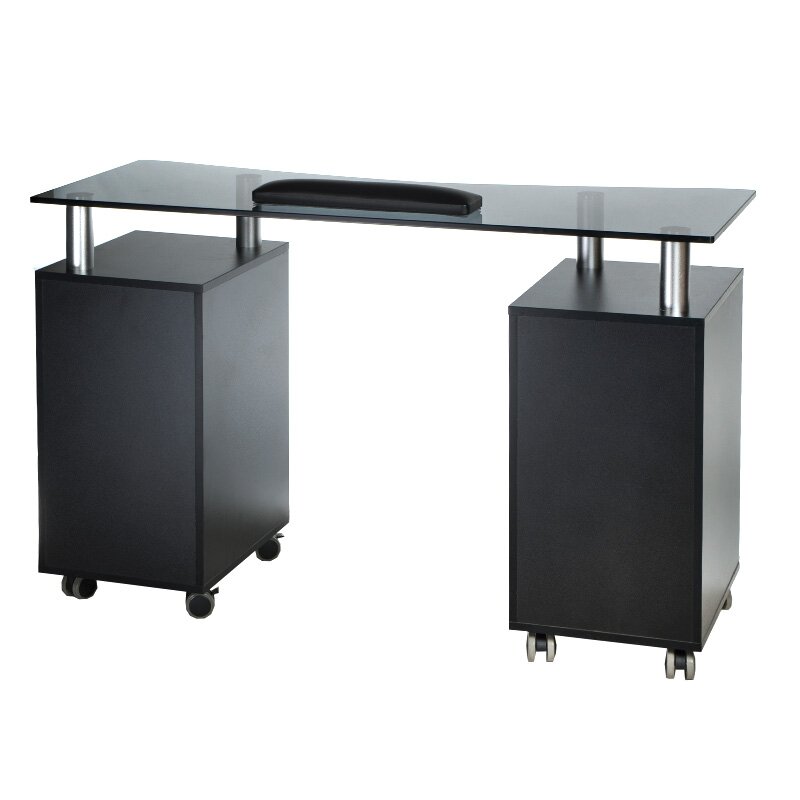 Cosmetics desk MANICURE DESK ESTHETIC GLASS BLACK 1 Cosmetics desk MANICURE DESK ESTHETIC GLASS BLACK 1