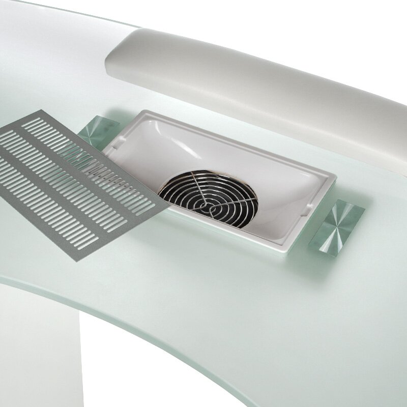 Маникюрный стол с пылесборником MANICURE DESK PRACTIC GLASS WHITE 3 Маникюрный стол с пылесборником MANICURE DESK PRACTIC GLASS WHITE 3