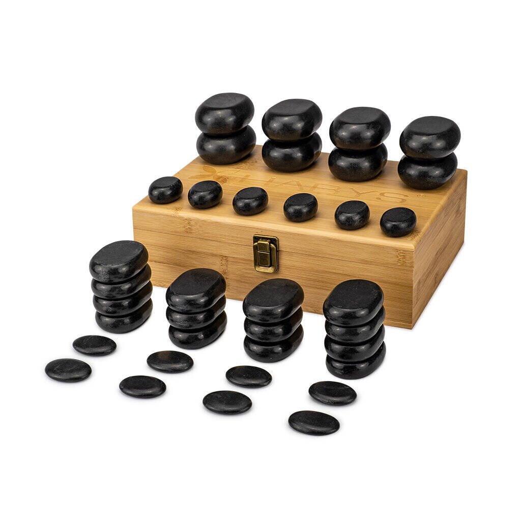 Massage stone set of volcanic basalt (36 stones) Massage stone set of volcanic basalt (36 stones)