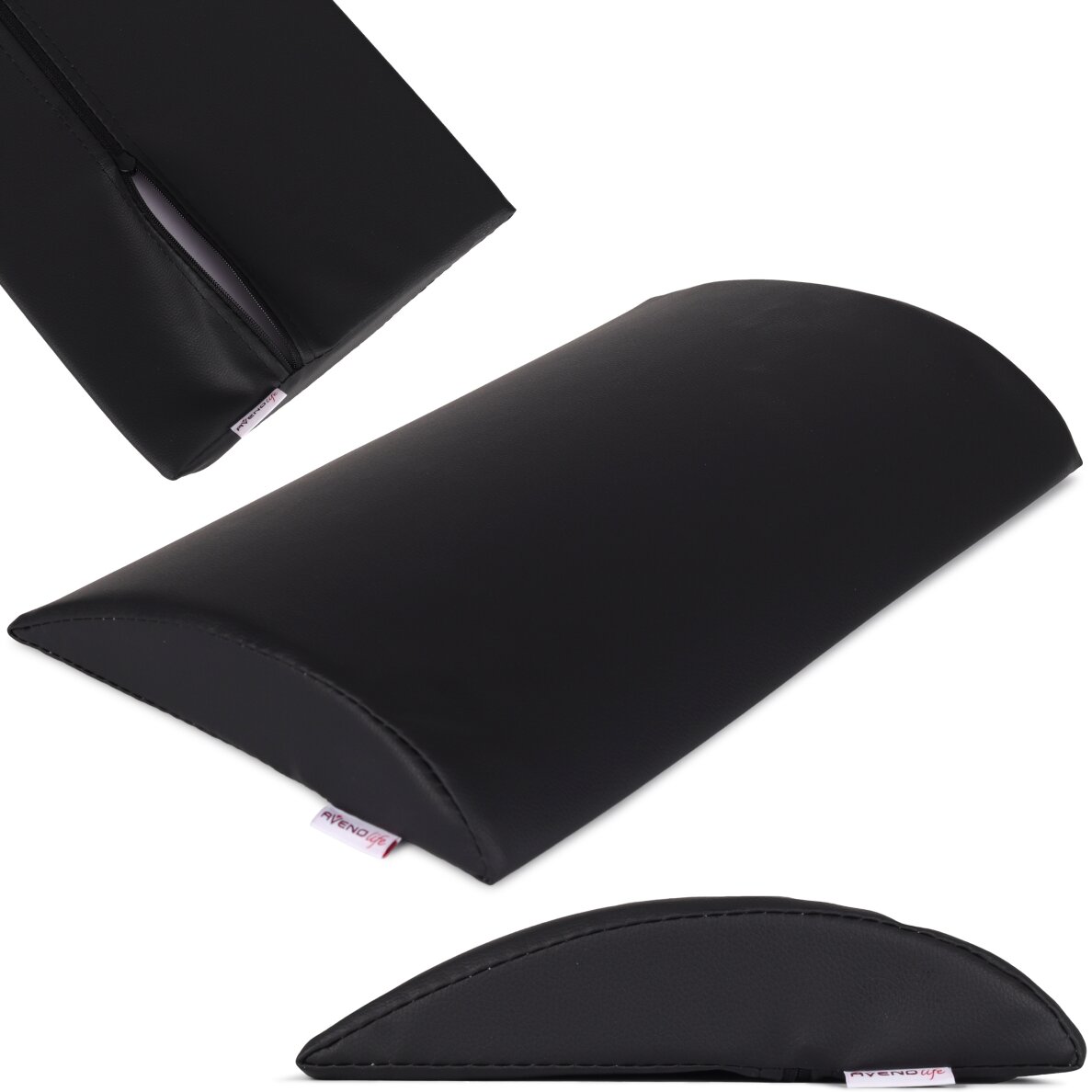 Pusloka jostasvietas masāžas spilvens K515 40x25x5 cm, melns Pusloka jostasvietas masāžas spilvens K515 40x25x5 cm, melns