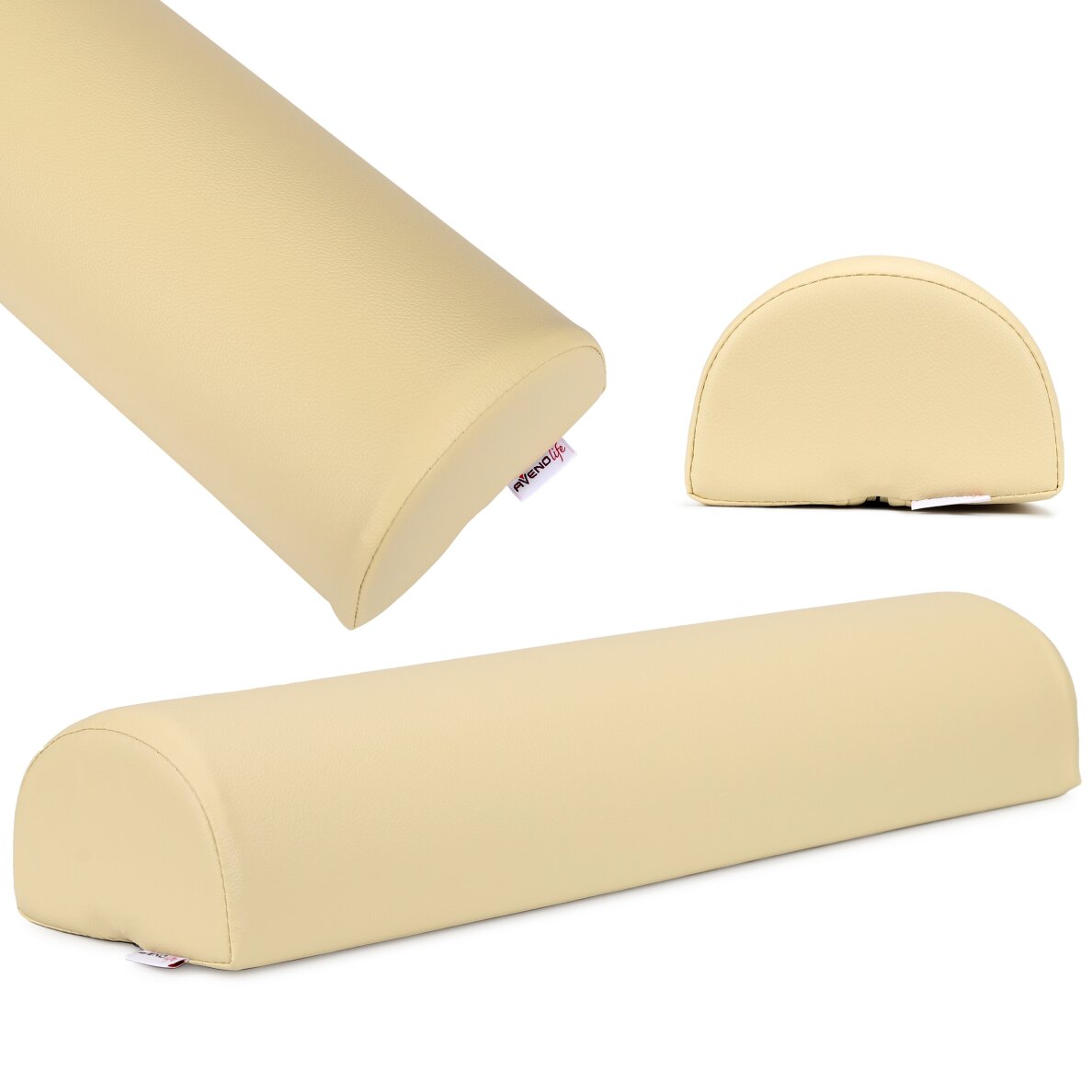 Pusapvalė masažo pagalvė Aveno Life K533 60x15x10 cm, beige Pusapvalė masažo pagalvė Aveno Life K533 60x15x10 cm, beige