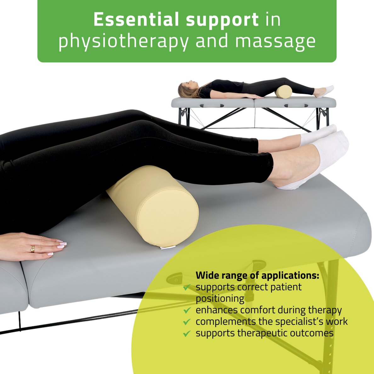 Okrągły wałek do masażu Aveno Life K533 15x60 cm, beżowy 1