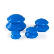 Silikoninės taurės masažui Habys 4 vnt. tamsiai mėlynos Silikoninės taurės masažui Habys 4 vnt. tamsiai mėlynos