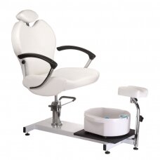 Pedikiūro krėslas su pėdų vonele PEDICURE CHAIR COMFORT HYDRAULIC WHITE