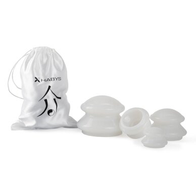 Silicone massage cups Habys 4 pcs. white Silicone massage cups Habys 4 pcs. white