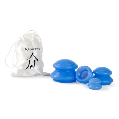 Bańki masujące silikonowe Habys 4 szt. niebieskie