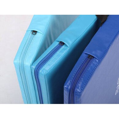 Foldable gymnastics mat Grey 180x60x5cm, blue 3