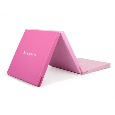 Sulankstomas gimnastikos čiužinys 180x60x5cm, pink