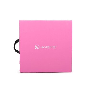 Foldable gymnastics mat Grey 180x60x5cm, pink 2