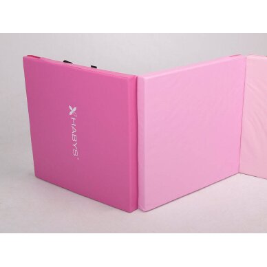 Складной гимнастический мат 180x60x5cm, pink 6 Складной гимнастический мат 180x60x5cm, pink 6