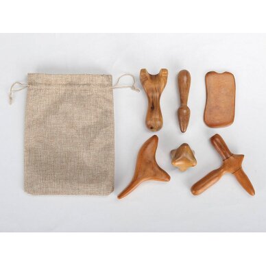 Puidust massaaživahendite komplekt (6 tk) 1 Puidust massaaživahendite komplekt (6 tk) 1