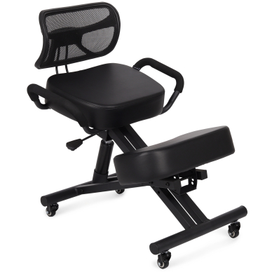 Krzesło klęczące Balance z oparciem Ergo Pro Black