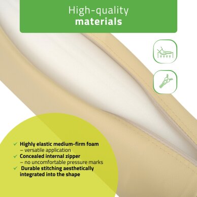 Okrągły wałek do masażu Aveno Life K533 15x60 cm, beżowy 2