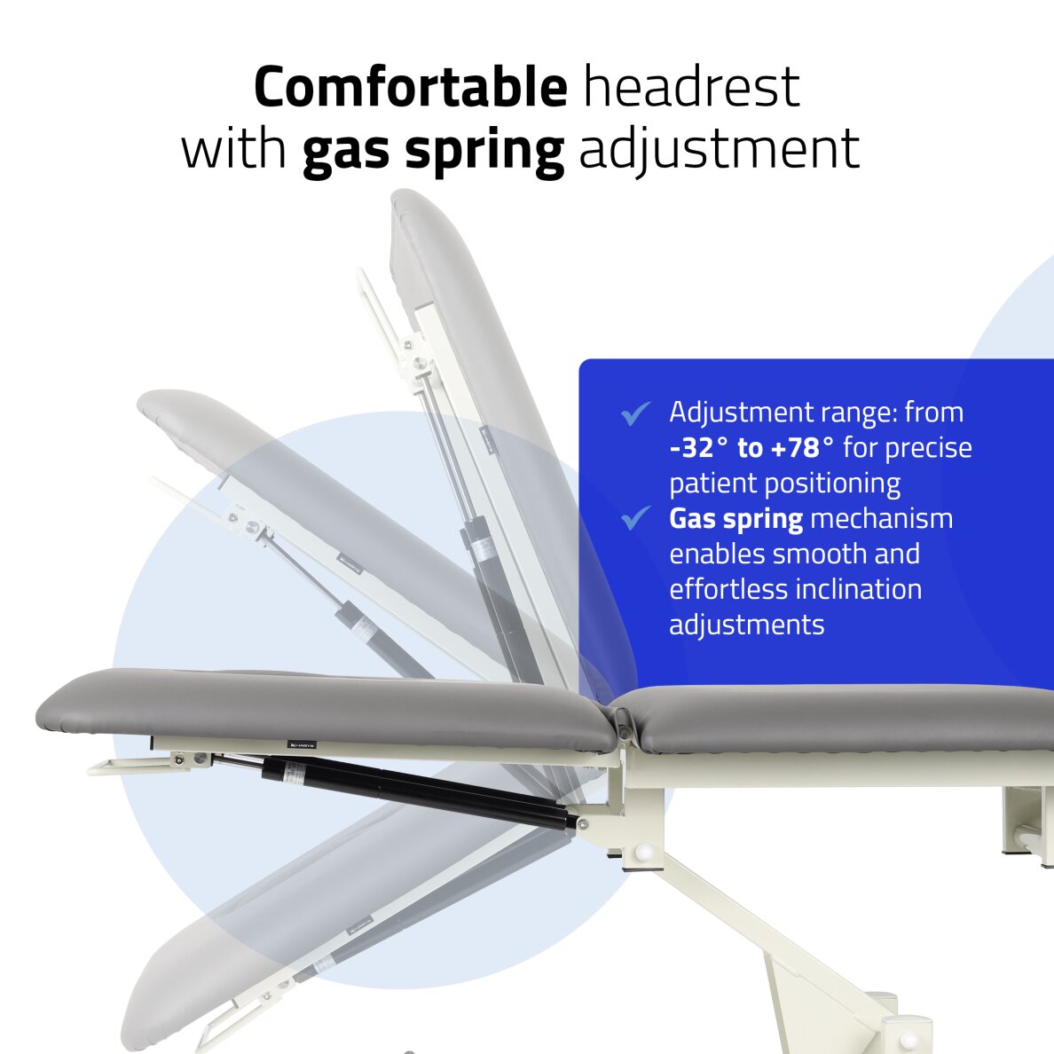 Stacjonarny stół do masażu hydraulicznego Ultima H2 PVC gray 3