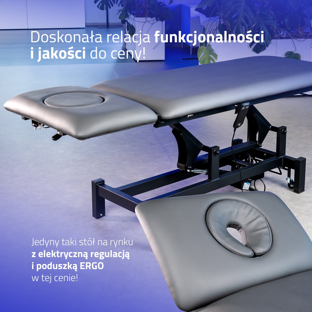 Elektrinis masažo procedūrų stalas Fortis 2 ERGO grey 9