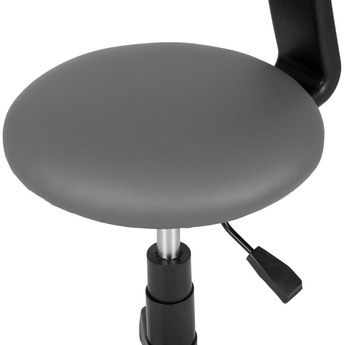 Kosmetologinė meistro kėdutė Tessa stool PVC gray 2 Kosmetologinė meistro kėdutė Tessa stool PVC gray 2
