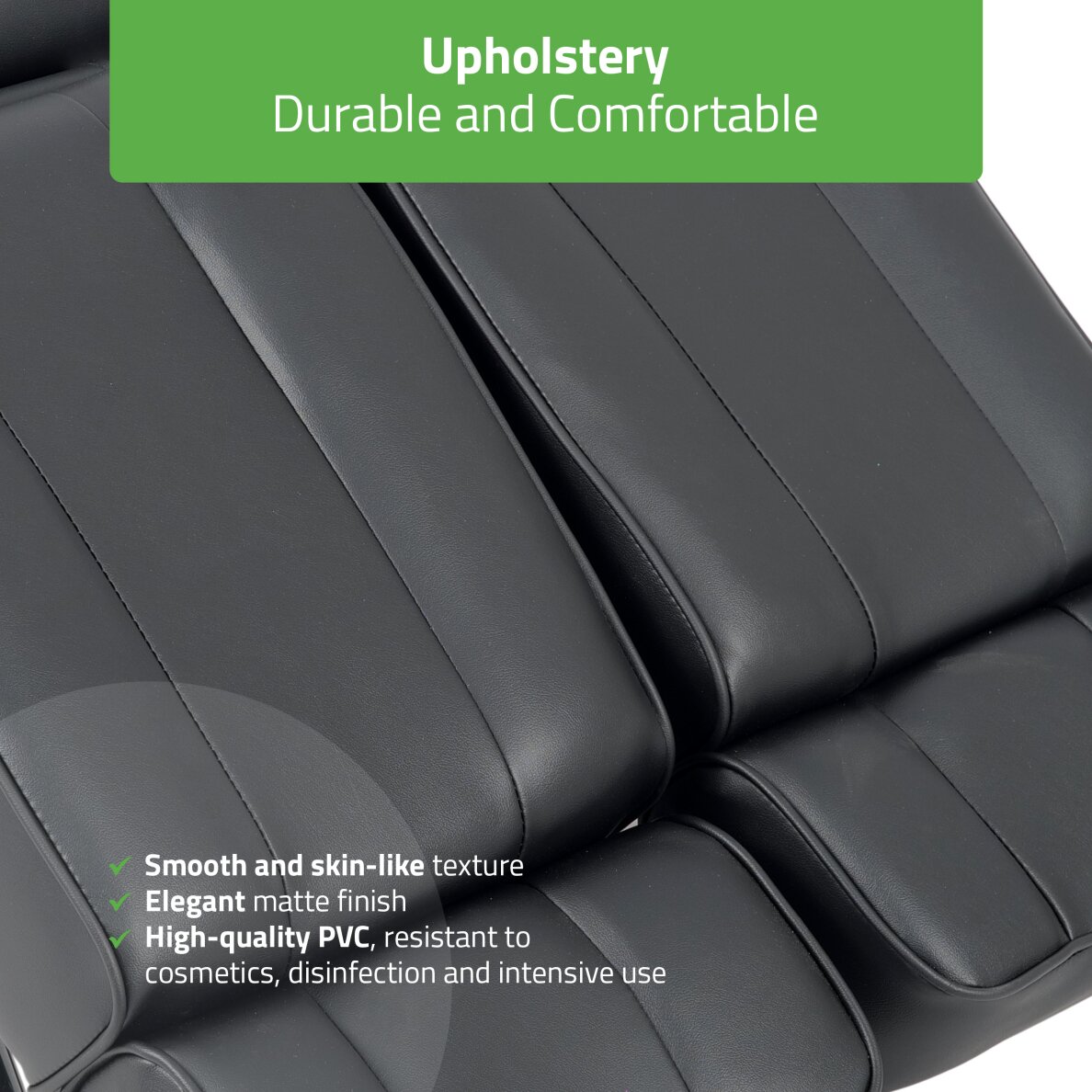 Kosmetologin tuoli MAX Nero hydraulic with pneumatic adjustment 2