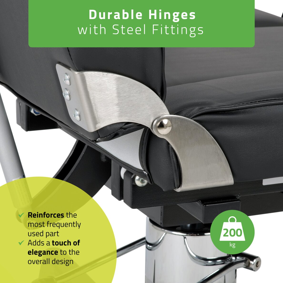 Kosmetologin tuoli MAX Nero hydraulic with pneumatic adjustment 6