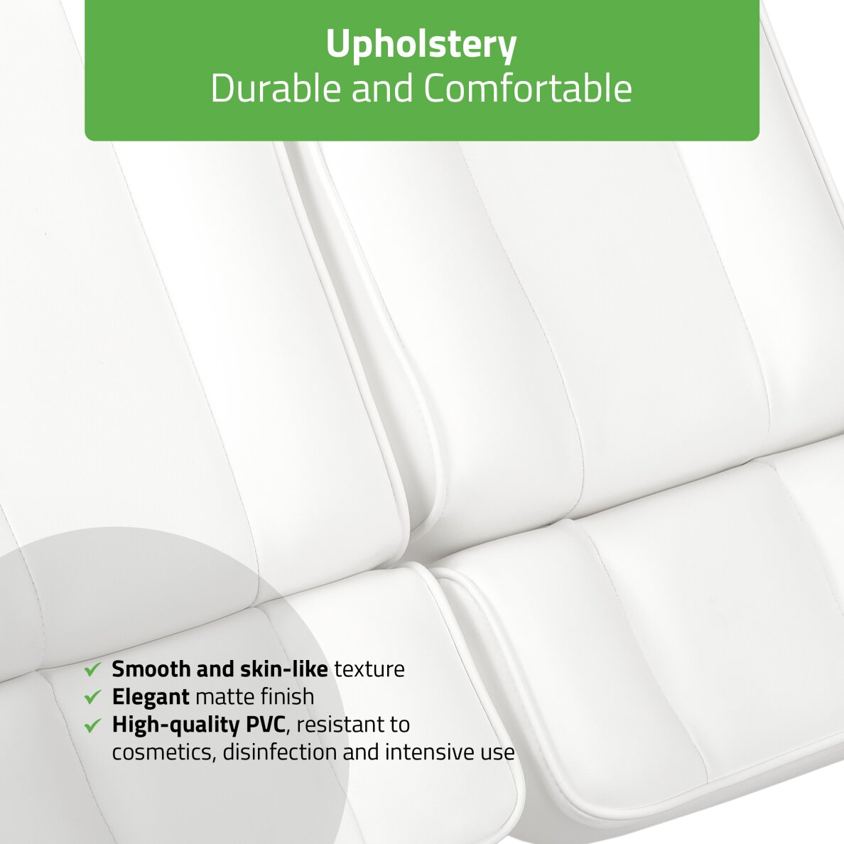 Fotel kosmetyczny MAX Bianco hydraulic with pneumatic adjustment 2 Fotel kosmetyczny MAX Bianco hydraulic with pneumatic adjustment 2